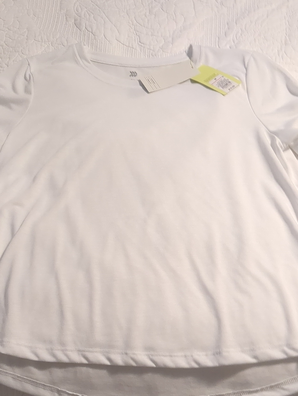 Women's White Crew Neck Tee